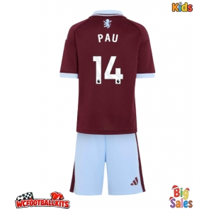 Aston Villa Pau Torres #14 Replica Home Stadium Kit for Kids 2026-27 Short Sleeve (+ pants)